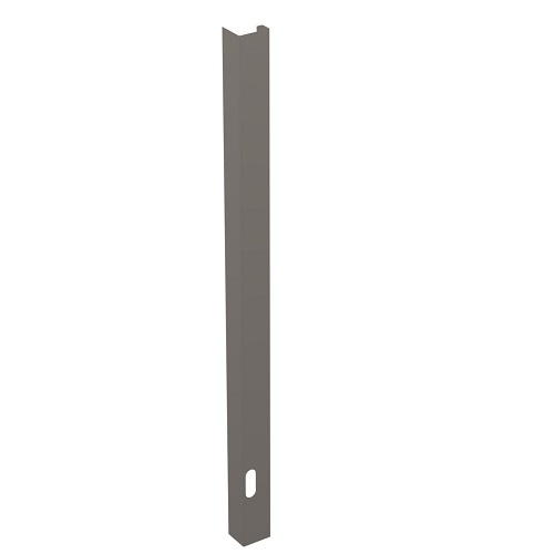 image - stainless steel corner post single outboard light hole - roadside - 6.91x102.31